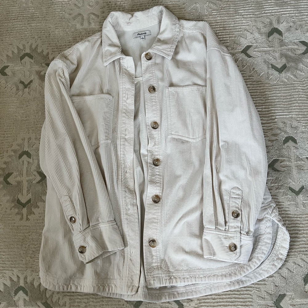 Madewell oversized flannel shirt jacket!